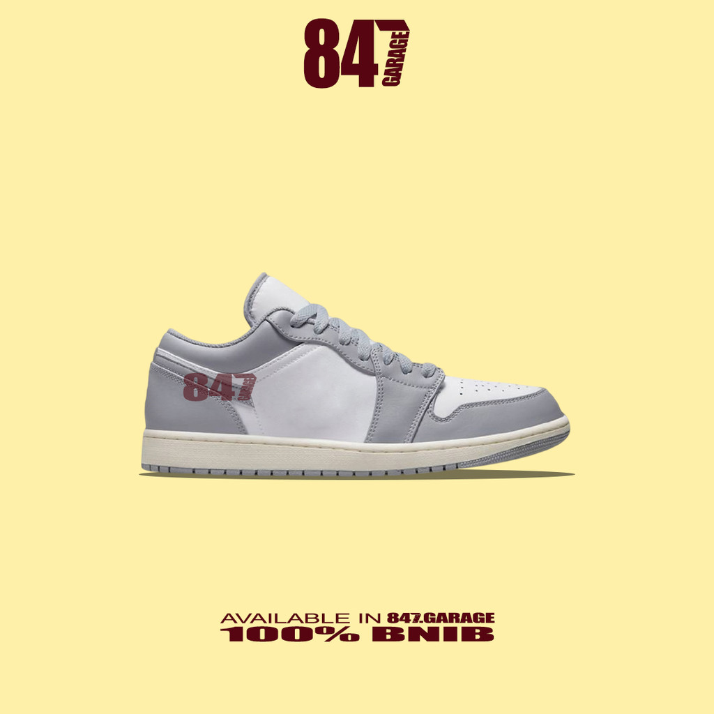 Sepatu Nike Air Jordan 1 Low Vintage Grey Brand New In With Tag Box
