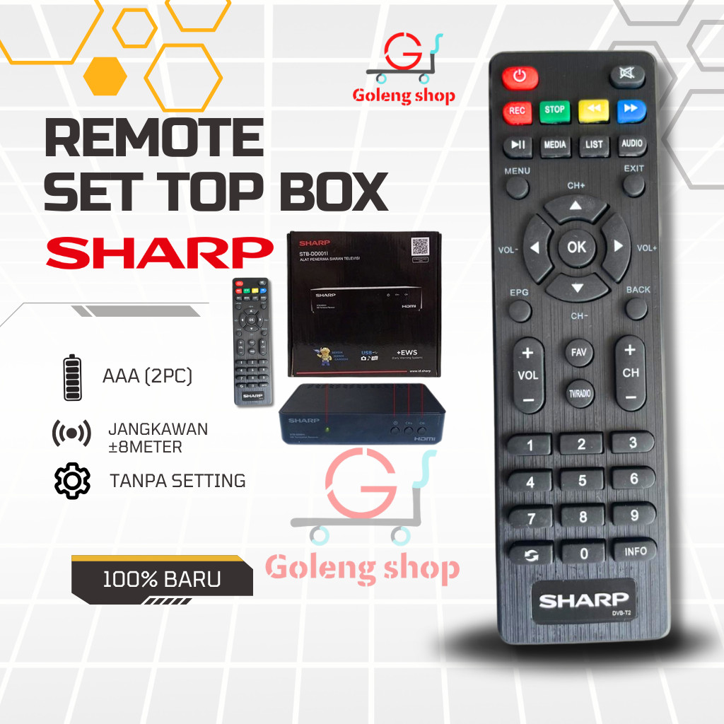 REMOTE SET TOP BOX SHARP REMOT STB SHARP