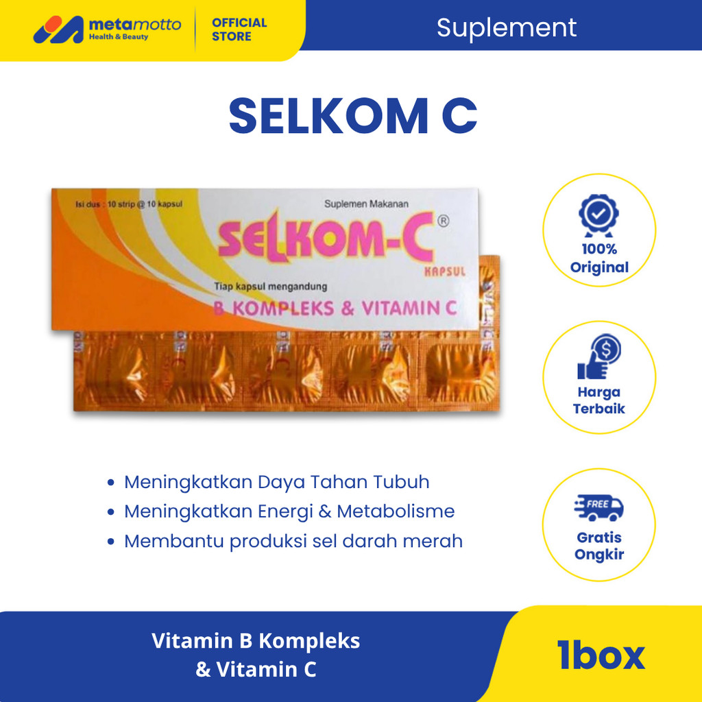 1 Box Selkom C Isi 100 Kapsul - Metamotto Karya