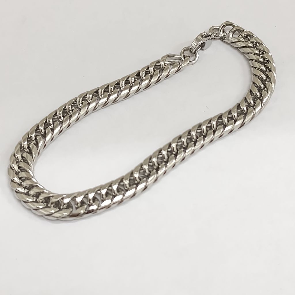 Gelang Rantai Lipan Silver Stainless Steel 304 Anti Karat