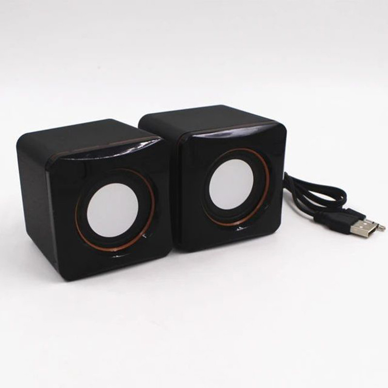 Square Mini Speaker Laptop Desktop Computer Portable Mini USB Speaker