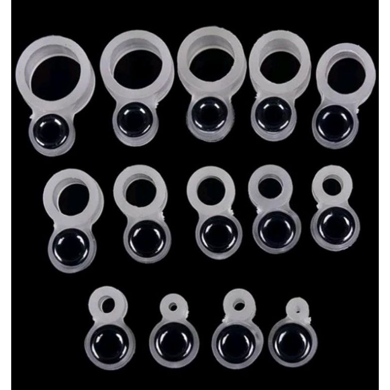 TERLARIS 14 pcs Ring Guide Joran pancing bahan silikon ukuran 1 - 14