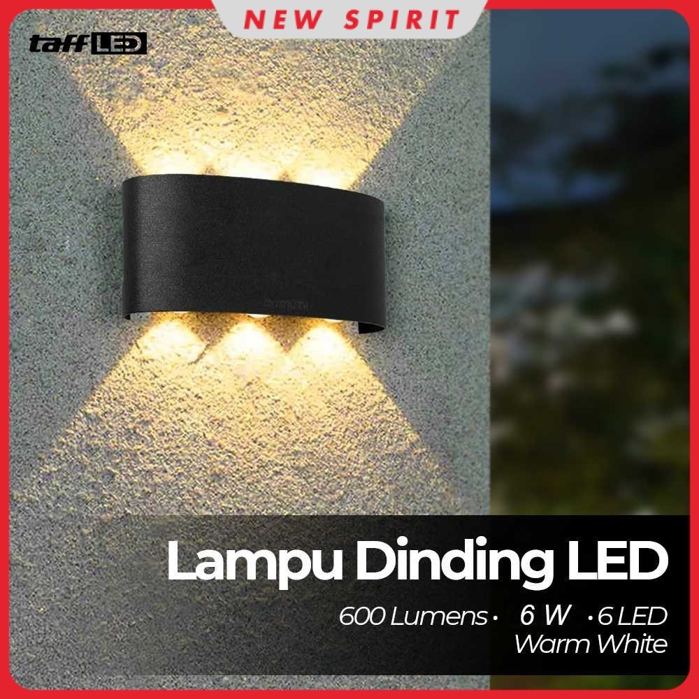 TAFFLED Lampu Dinding LED Indoor Plastic Body 6 LED Warm White 6W - 6T