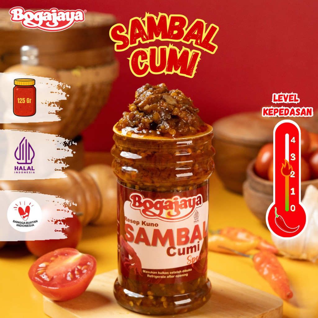 BOGAJAYA Sambal Cumi 125 Gr Siap Makan Oleh Oleh Khas Surabaya