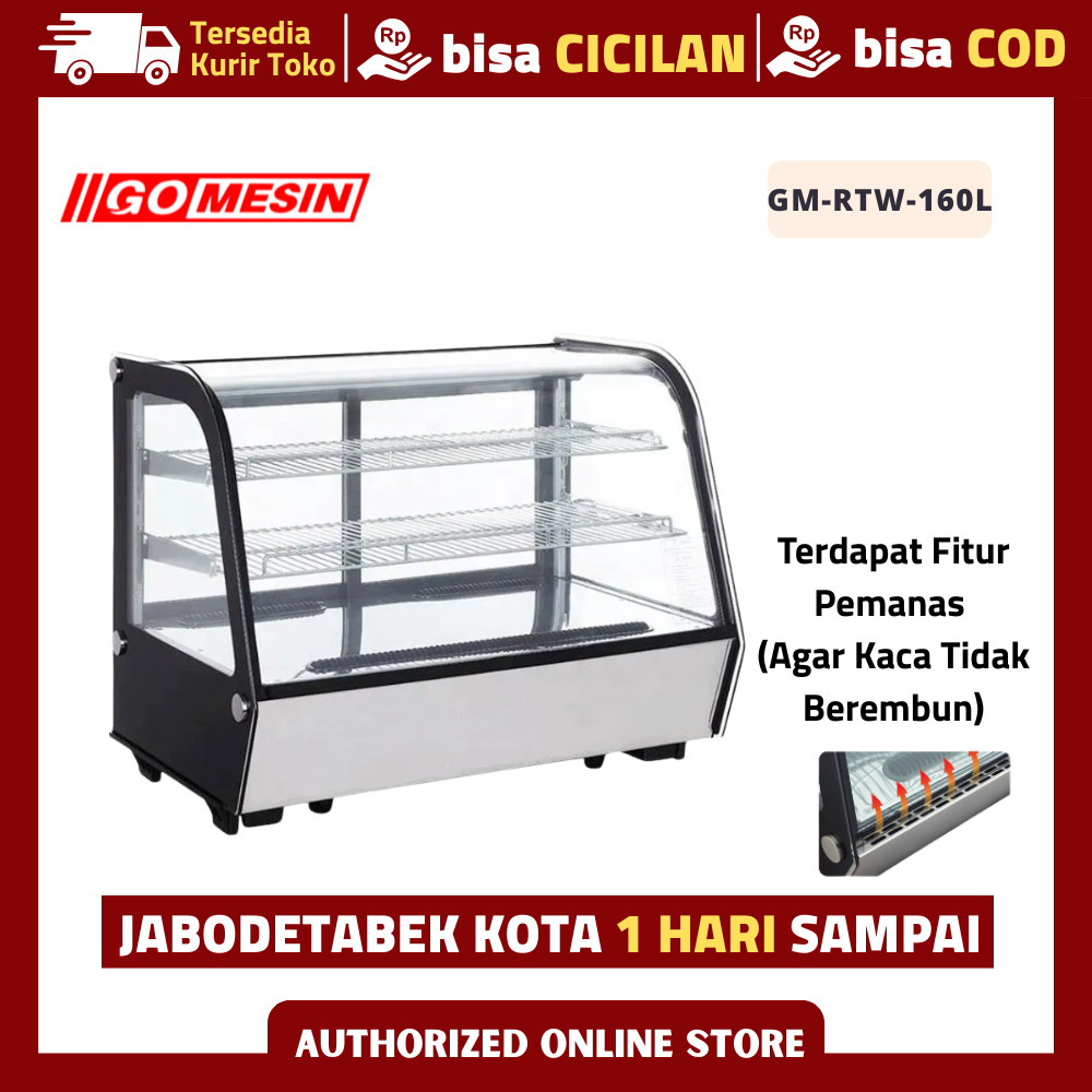 Showcase Cake Gomesin GM-RTW-160L Etalase Pendingin Kue Garansi Resmi