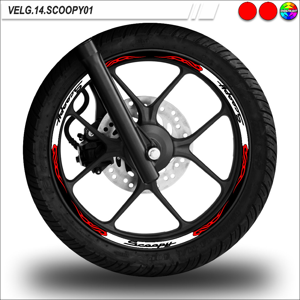 STICKER VARIASI VELG MOTOR RING 14 ALL HONDA SCOOPY 01