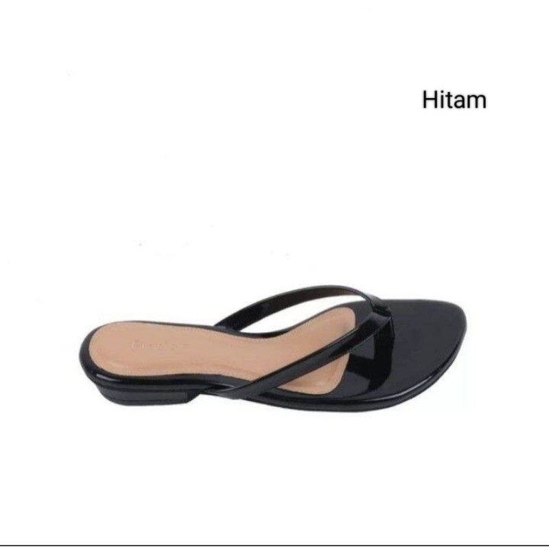 Sandal wanita hak tahu 3 cm FORTUNE model jepit Ukuran Jumbo ( BIG SIZE )