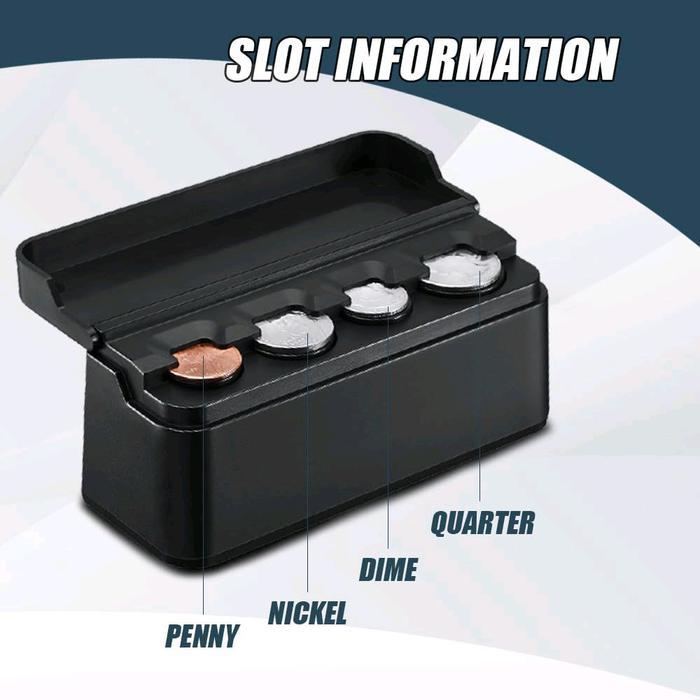 Kotak Penyimpanan Uang Koin Tempel Plastik Dashboard Storage Box Mini Coin Car