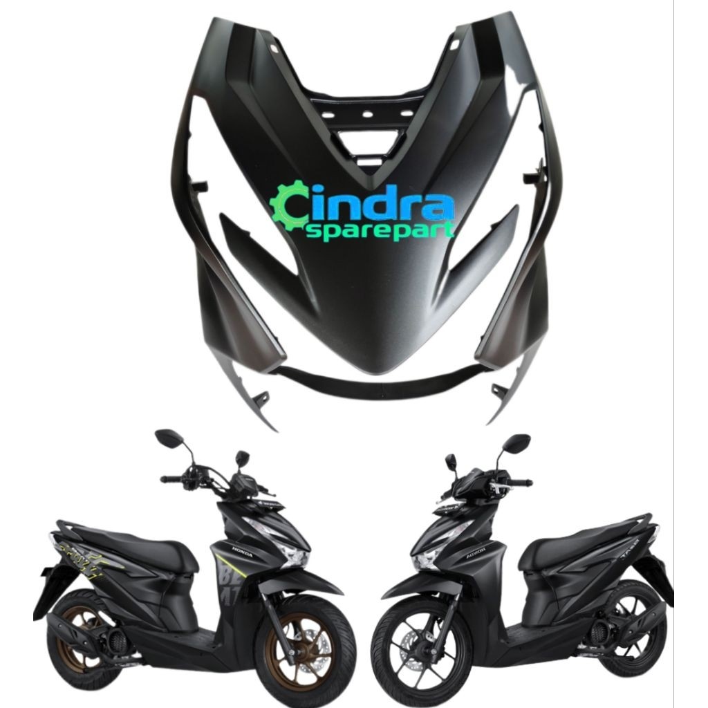 Tameng Panel Body Depan Honda Beat Street Deluxe Gen 2 Tahun 2024 - 2025 Hitam Doff