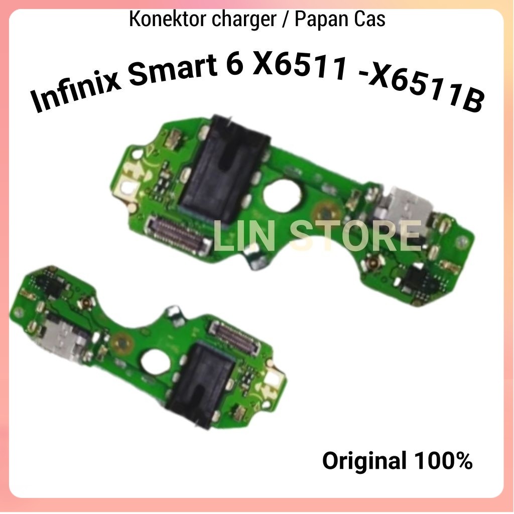 Ori Konektor charger Infinix Smart 6 X6511 - X6511B Ori  charger Papan Cas For Infinix Smart 6 / X65