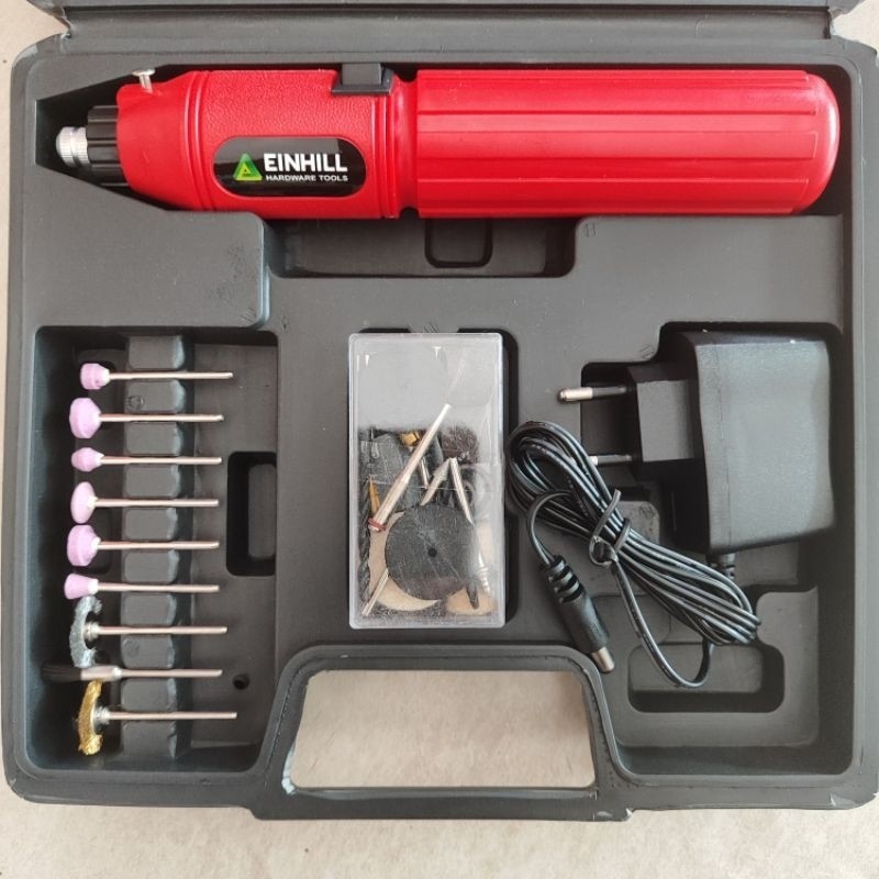 Mini Gerinda Bor Tuner Baterai SET Koper - EIHILL Cordless Battery Mini Die Grinder