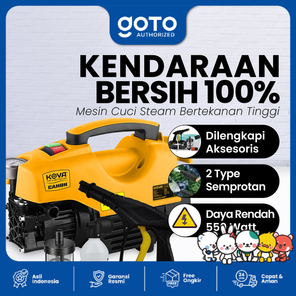 Kova Canon Jet Cleaner High Pressure Alat Steam Mesin Cuci Mobil Motor