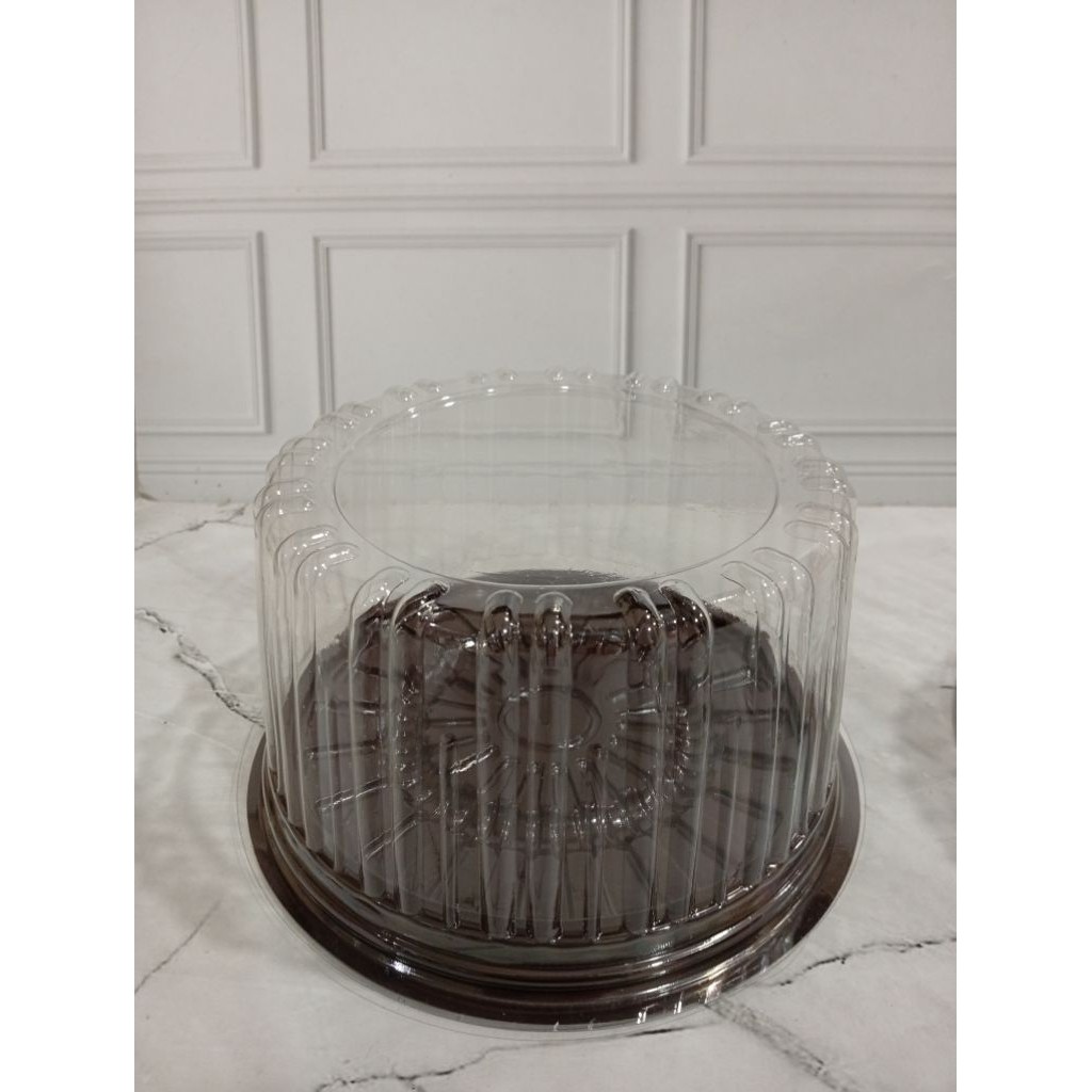 box Mika Tumpeng Mini Polos Coklat Isi 10 Set - Diameter 15 dan 20cm