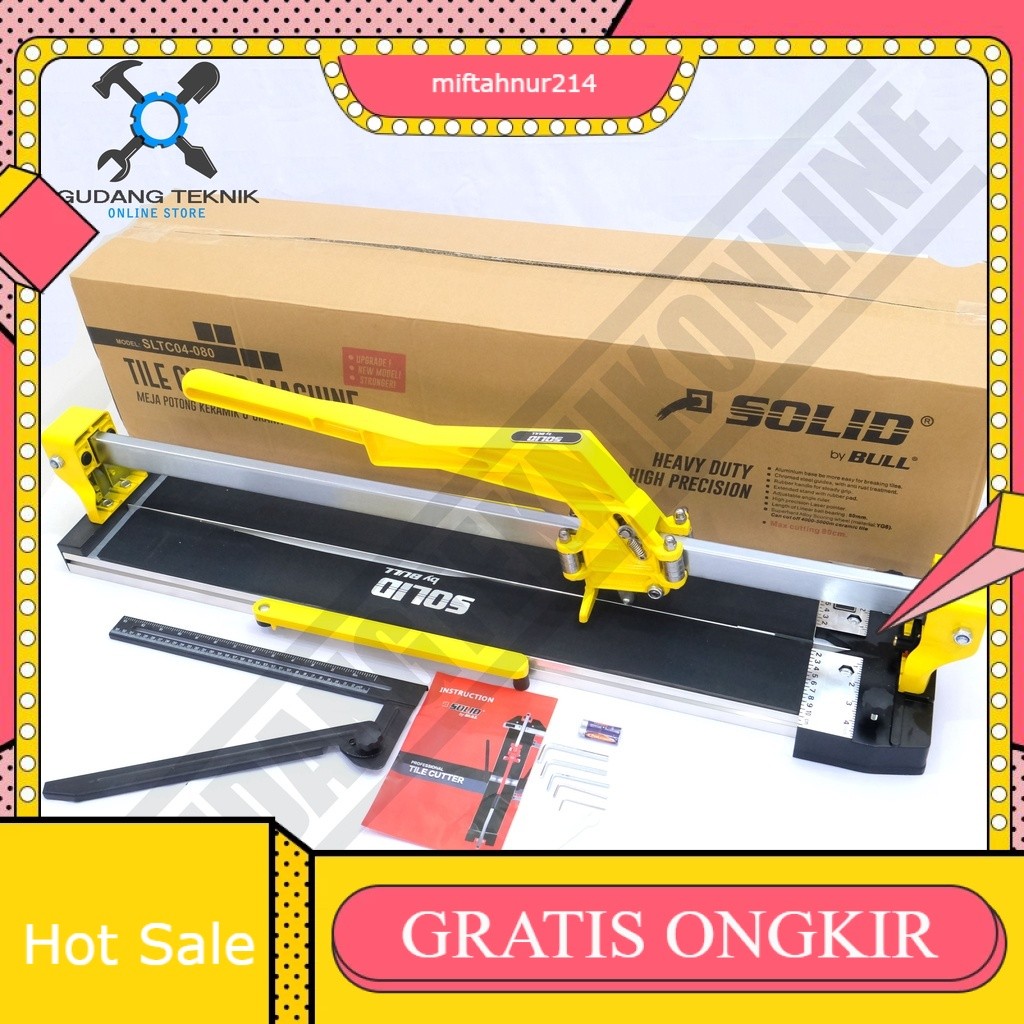 SOLID Alat Potong Keramik Granit 32" 800mm SOLID / Manual Granite Tile Cutter 80cm SOLID
