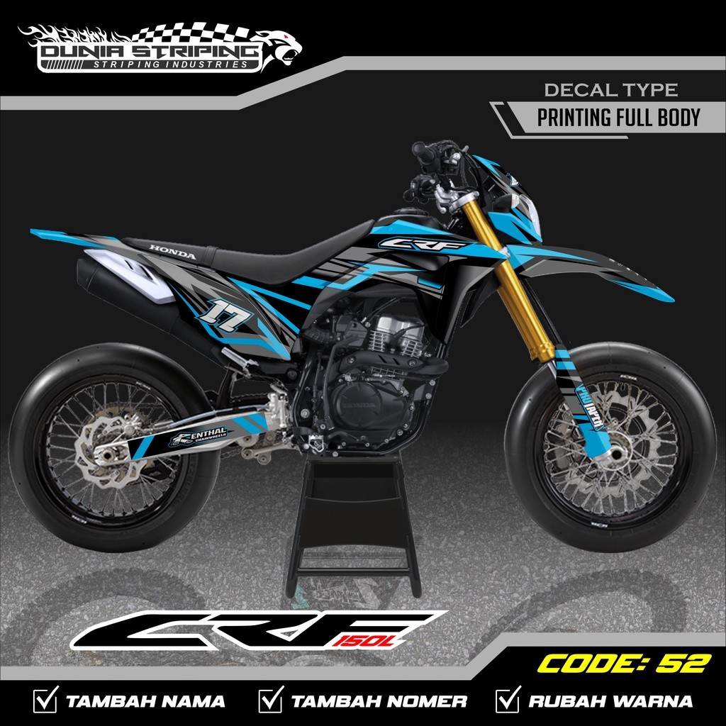 Decal CRF 150L Full Body Custom Tahan Lama