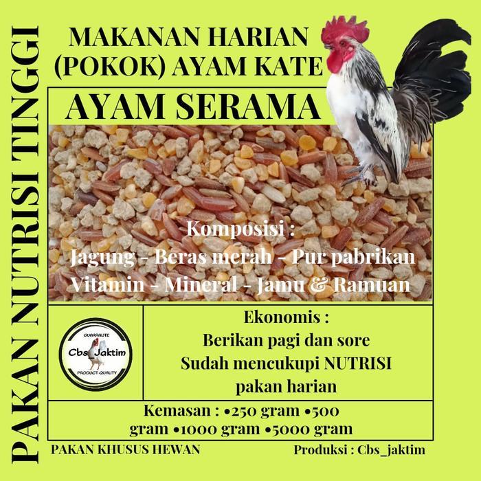 makanan harian ayam kate/serama/pakan pokokayamkate/serama/ayamhias