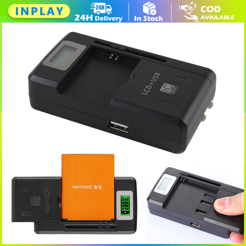 Universal Battery Charger Kodok LCD / Desktop Charging Dock HP Kamera Digicam / Charger Serbaguna US