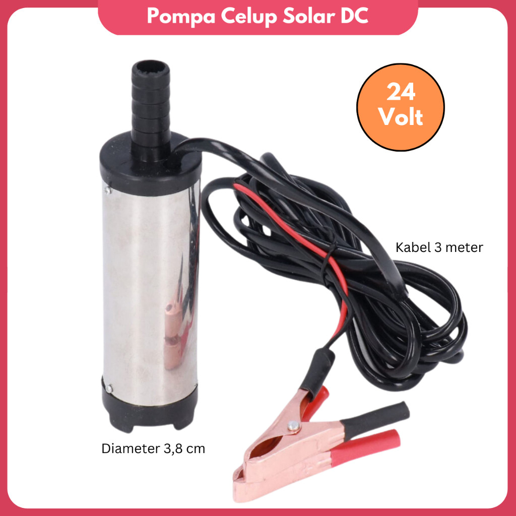 Pompa Celup mini DC 24V mesin pompa air sedot solar pompa celup mini pompa minyak solar DC 24 volt