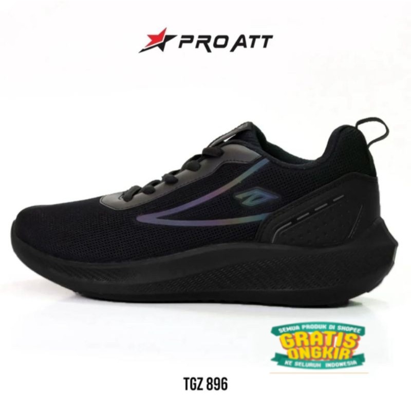 SEPATU PROATT TGZ896 TALI , HITAM POLOS,SEPATU ANAK SEKOLAH SD DAN SMP.,SMA, SEPATU CASUAL ANAK CEWE