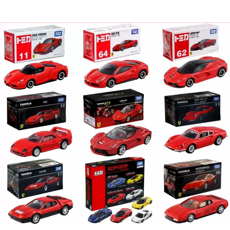 In StockTakara Tomy Tomica Premium Car Ferrari Boys Toys 1/64 Diecast Enzo Dino GT Testarossa Dayton