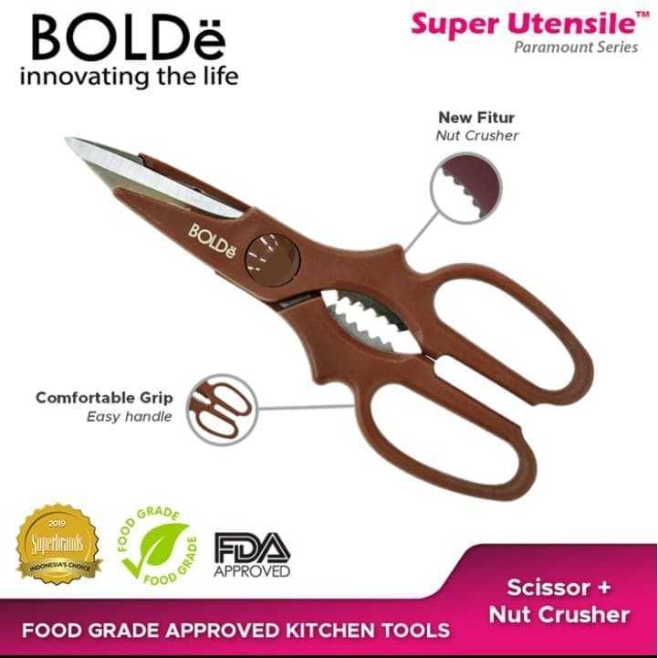 Bolde Gunting Dapur Bergerigi Untuk Nut Crusher