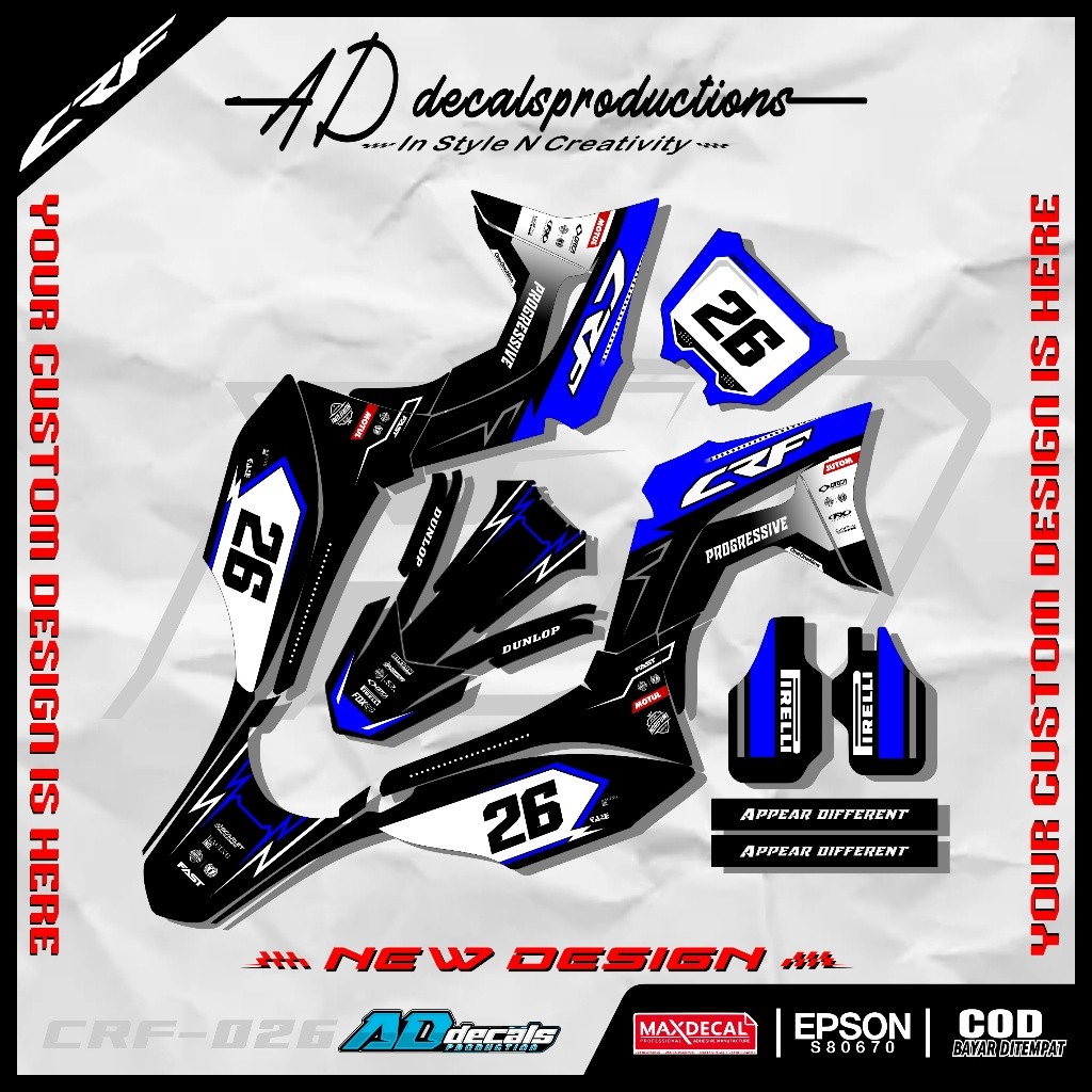 Decal Stiker crf 150 Premium Full Body Keren ad decals-025