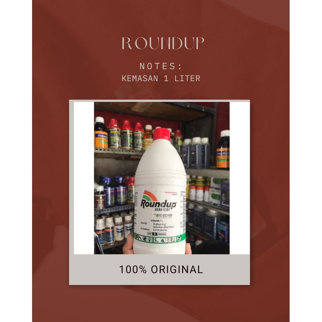 Roundup Pembasmi Rumput 1 Liter / ROUNDUP BIOSORB 486SL / racun rumput / roundup 1kg / roundup herbi