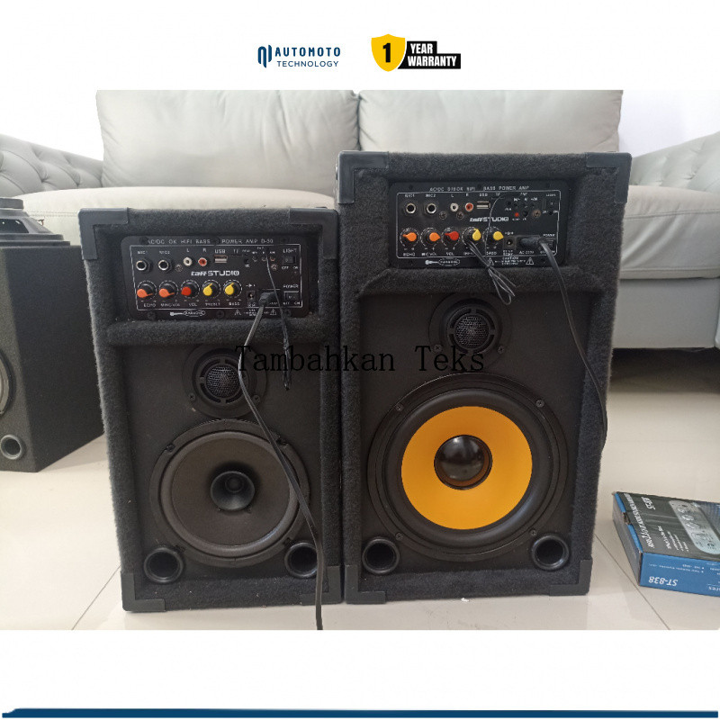 TaffStudio Spiker Aktif AUDAX Bluetooth 8 Inch Bass Gler Istimewa Single Speaker Aktif