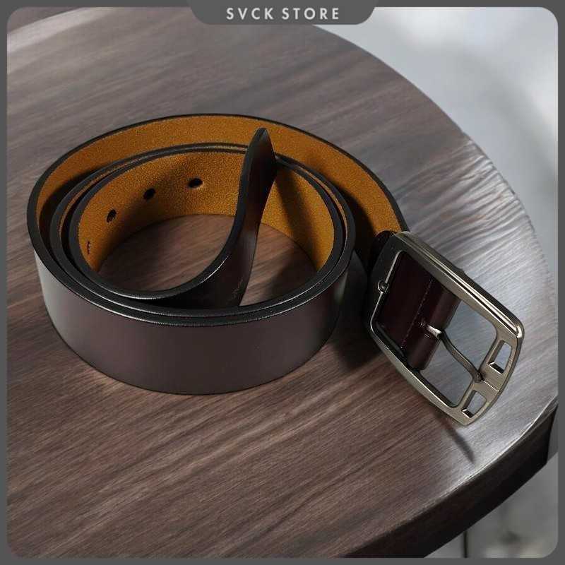 Gesper Tali Ikat Pinggang Pria Bahan Kulit Desain Vintage 1.25M - Hiro H10