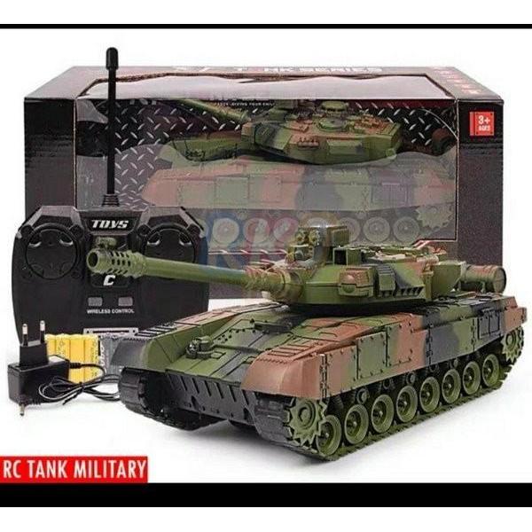 Mainan Anak Rc Mobil Tank Military Besar Remote Control Militer Perang - Cokelat, BATERAI REMOT