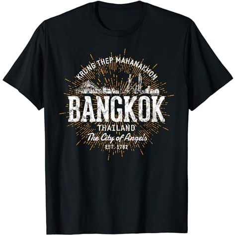 BAJU KAOS Thailand Vintage Style Retro Bangkok T-Shirt
