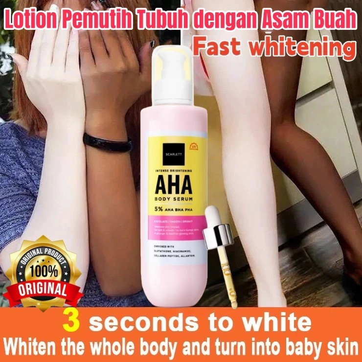 Intense Brightening AHA Body Serum 5% AHA Mencerahkan Meratakan Warna Kulit Melembutkan Chicken Skin