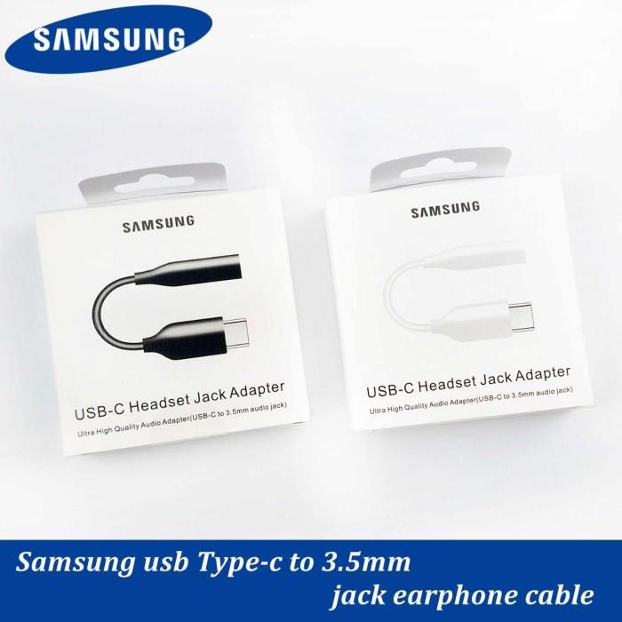 SAMSUNG A53 A73 5G EARPHONE HEADSET TYPE C AUDIO ADAPTER CONVERTER - Hitam