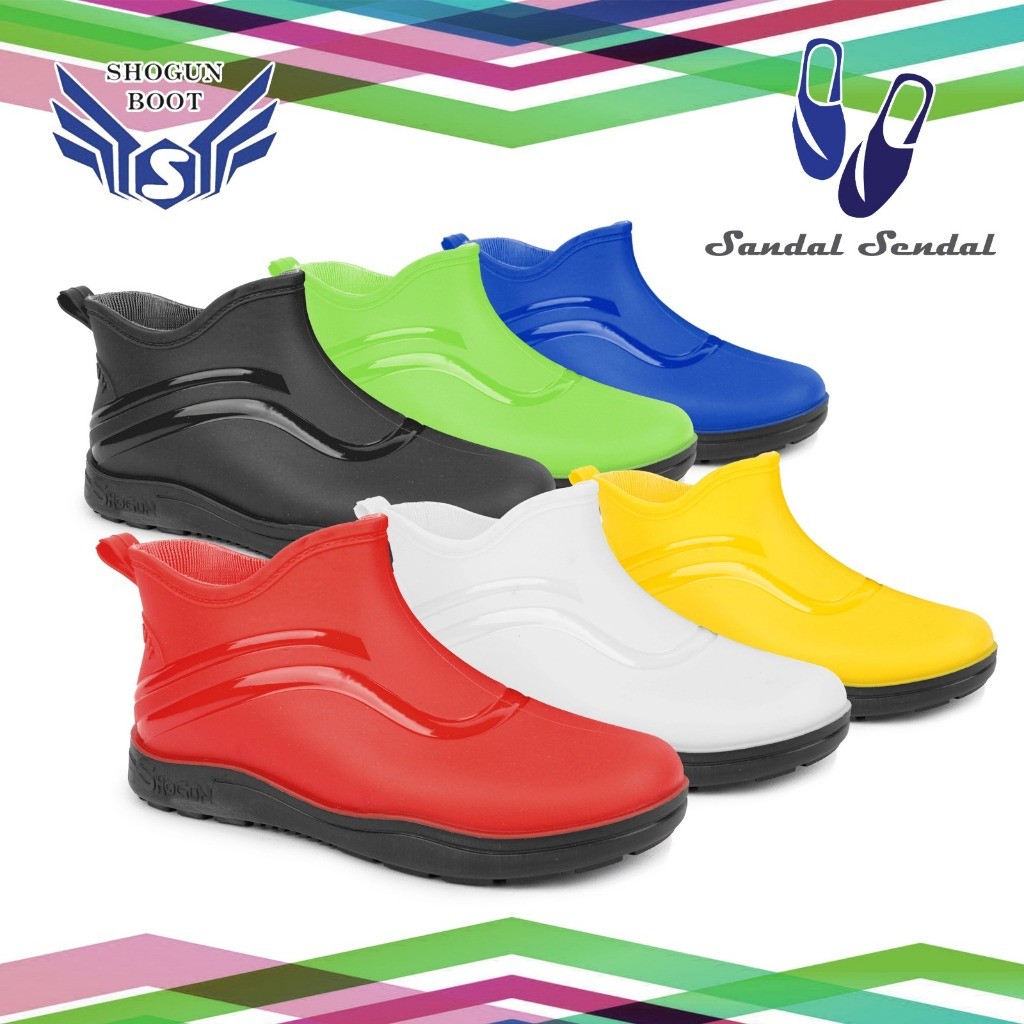 Sepatu Boot Pendek SHOGUN OPTIMA hitam scotlite biru merah putih kuning Boots Proyek Perkebunan Kebe