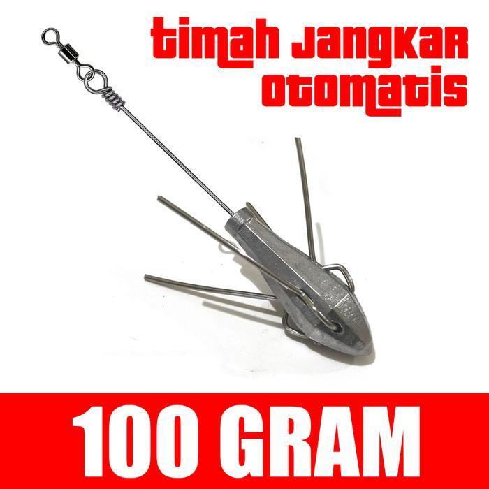 Timah Jangkar Otomatis Anti Nyangkut Pemberat Bandul Pancing joran Reel Untuk Memancing - 100 gram