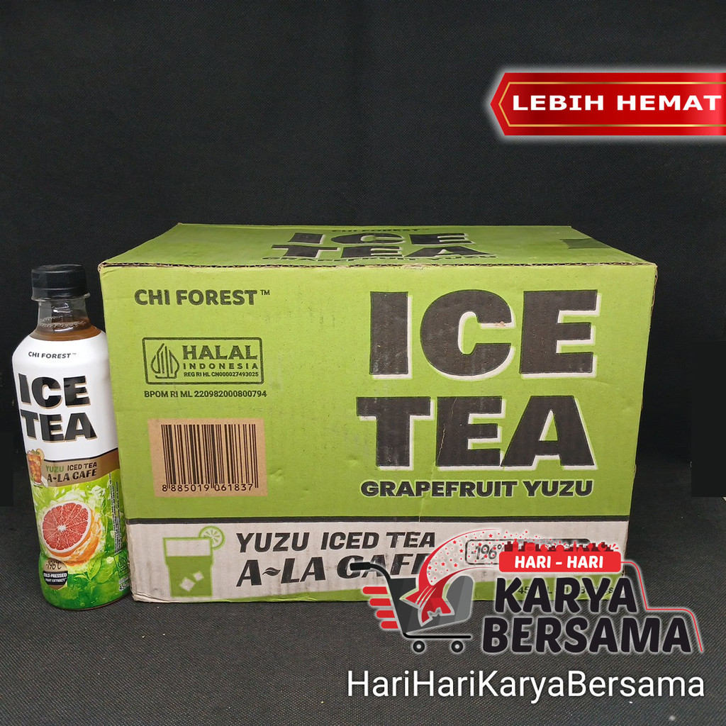 MINUMAN RINGAN CHI FOREST ICE TEA YUZU ICED TEA A-LA CAFE PER KARTON ISI ISI 15'S X 450ML