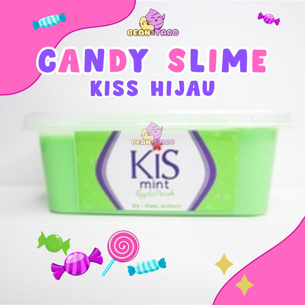 SLIME CANDY SLIME KISS HIJAU BY SLIME BINTARO || TOFU SLIME || SLIME TERMURAH | || SLIME BERKUALITAS