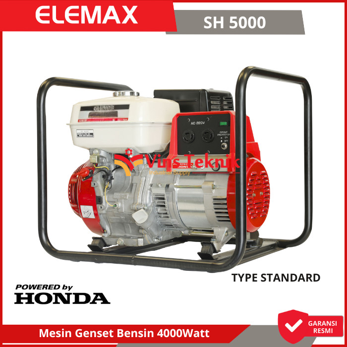 ELEMAX SH 5000 Mesin Genset Bensin Generator 4000Watt 1.6KVA SH5000