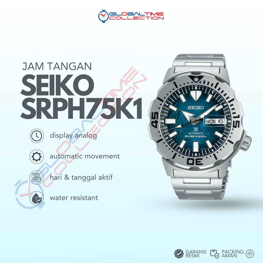 Jam Tangan Pria SEIKO Prospex Monster SRPH75K1 Save The Ocean