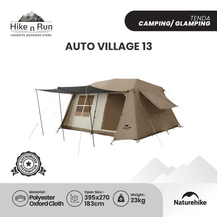 Tenda Camping Naturehike Tent Village 13 CNH22ZP004 5-8P - Tent - Ti Black, Ready