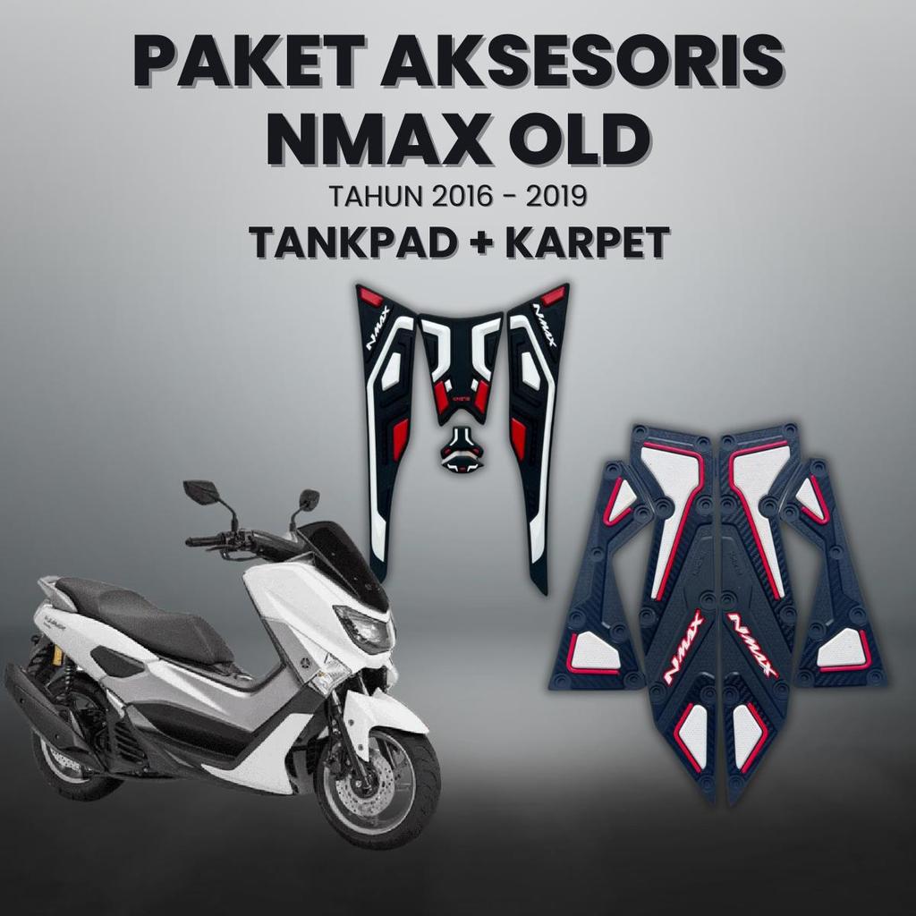 Paket Aksesoris Nmax Old 2015-2019 Tankpad dan Pijakan Kaki Bahan Tebal Premium untuk Motor Nmax Old