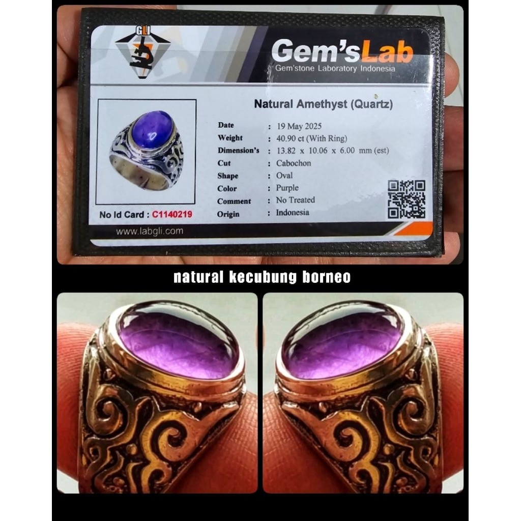 original batu kecubung kristal kalimantan HQ