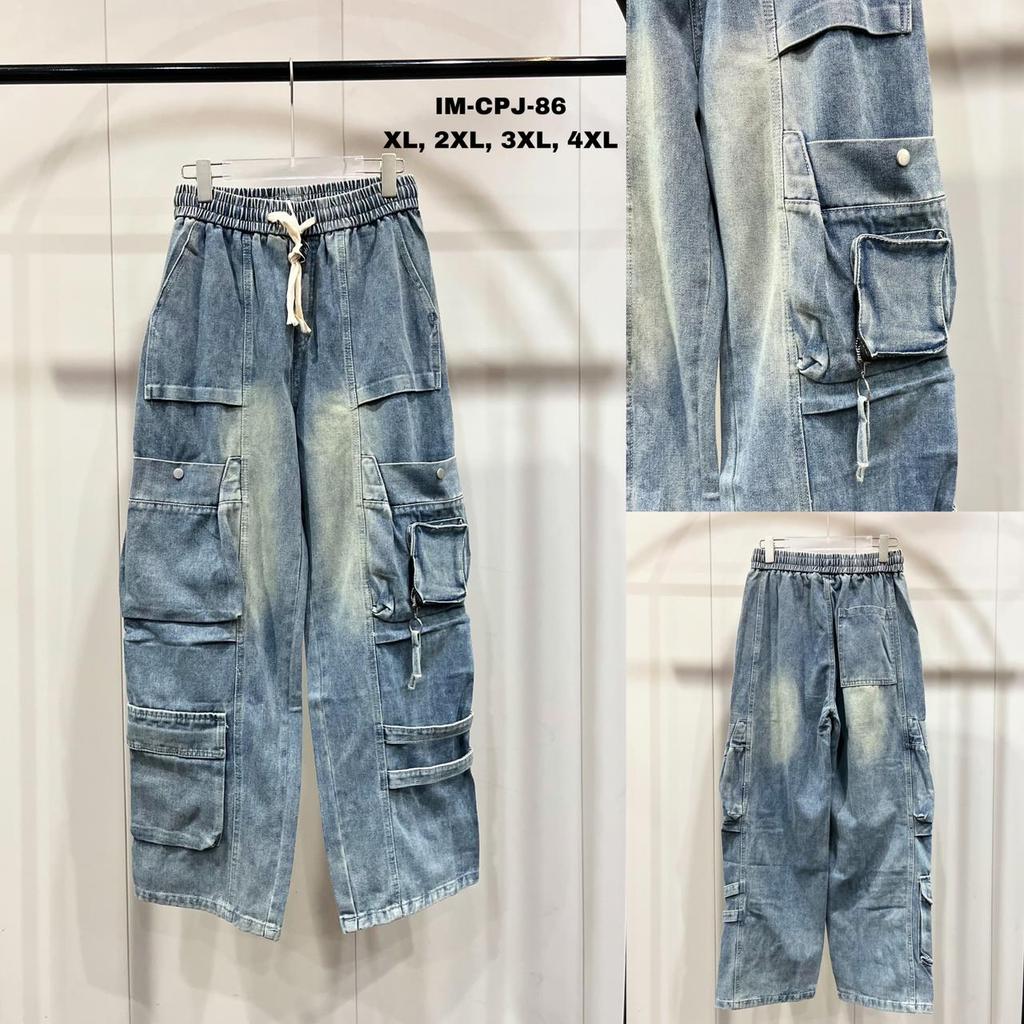 Baggy Cargo Jeans Pants Import Premium-86