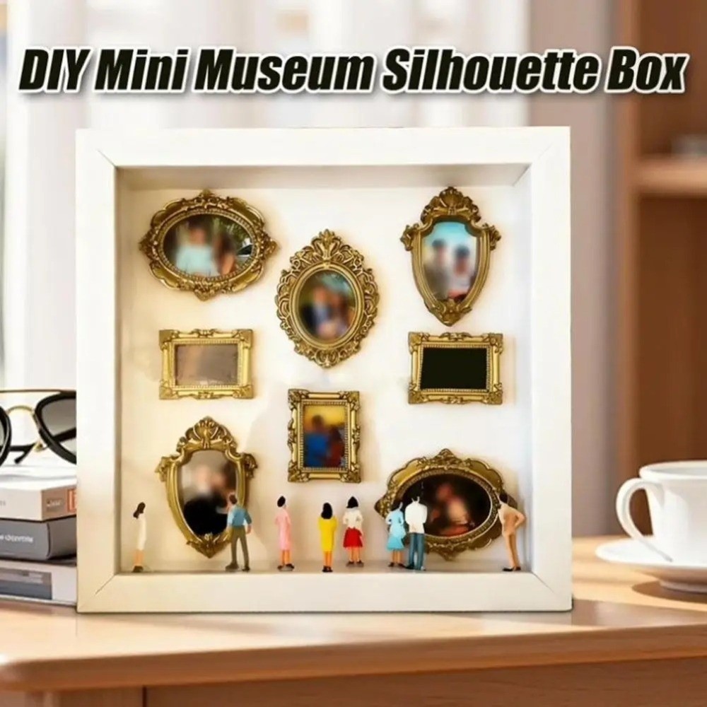 Mini Figurines Y Mini Museum Silhouette Box Gold Frames Memory Preservation Shadow Box Frame Memory 