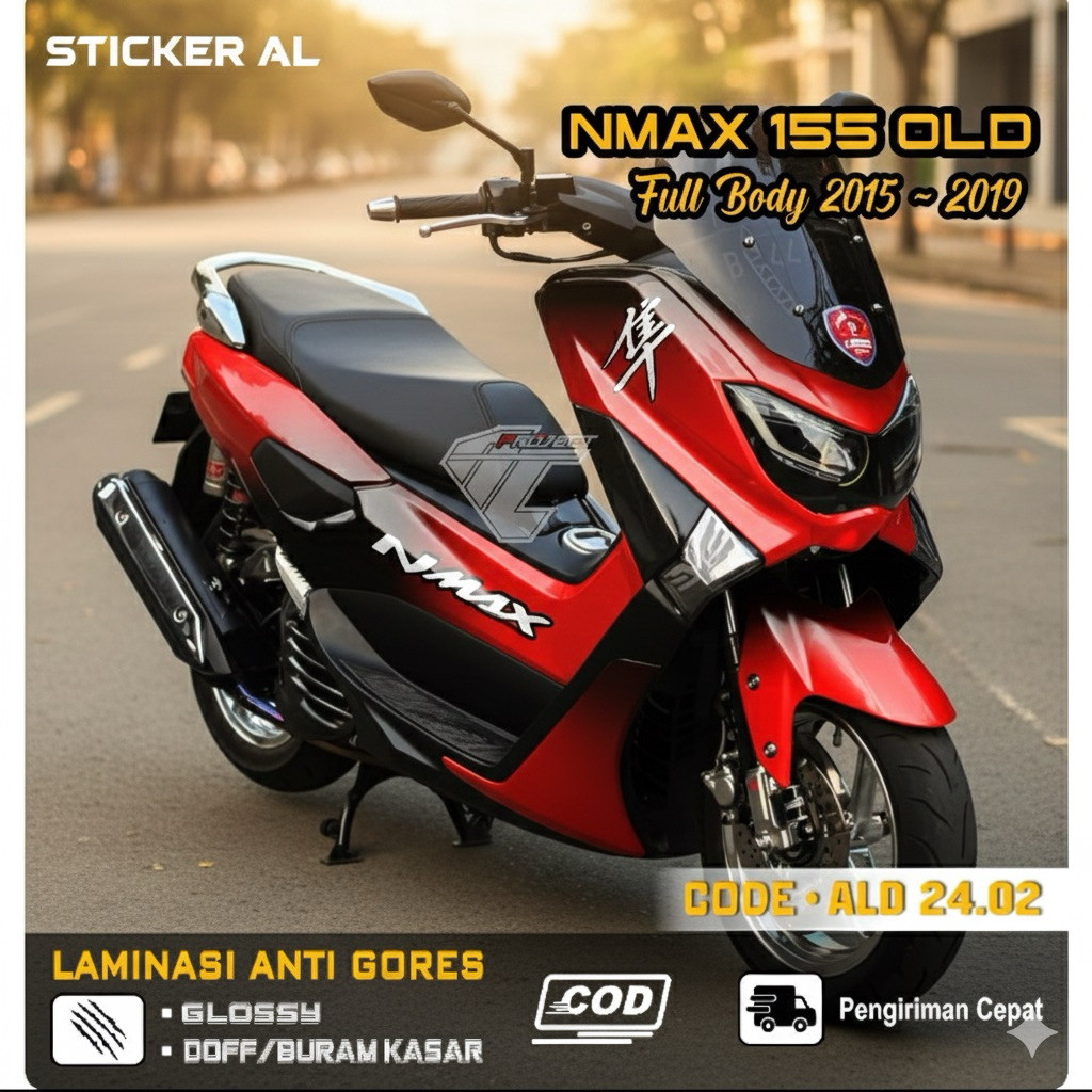 (COD) Decal Nmax Old Full body 2015 2016 2017 2018 2019 Sticker Dekal Variasi Yamaha Nmax 155 Old Fu