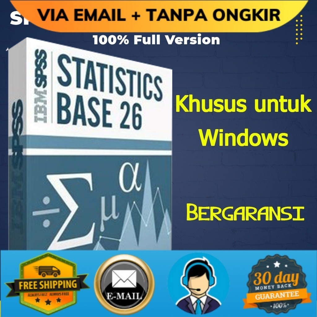 SPSS Statistics 26 tanpa trial Full Version Bergaransi / Software SPSS 26 / Software Statistik / IBM