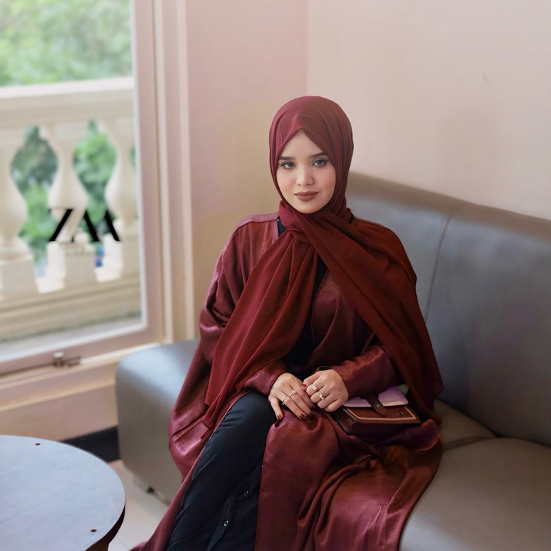 gamis abaya Zohra Abaya Outer Luxury Silk | Abaya Outer Kaftan | Gamis Cardigan