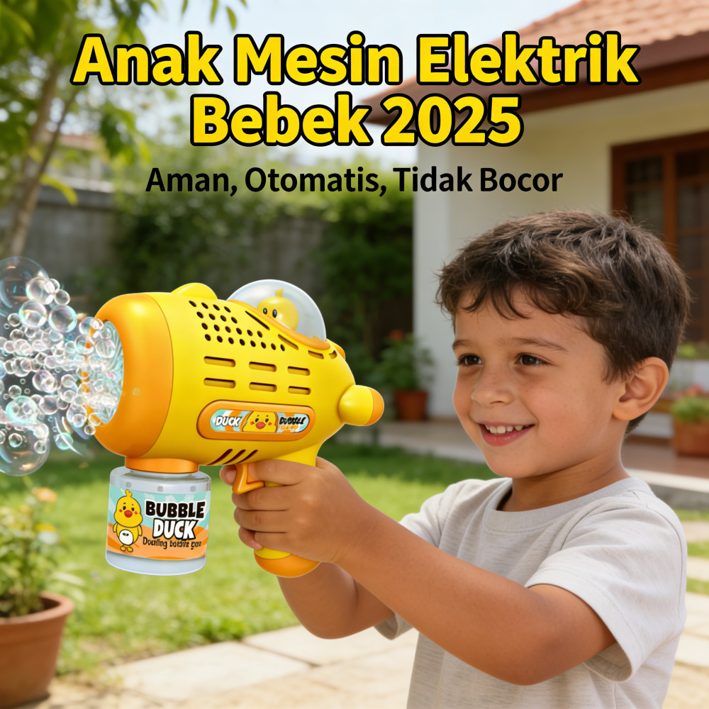 Bebek Mesin Otomatis 2025 Kuning Gelembung Elektrik Anak Aman