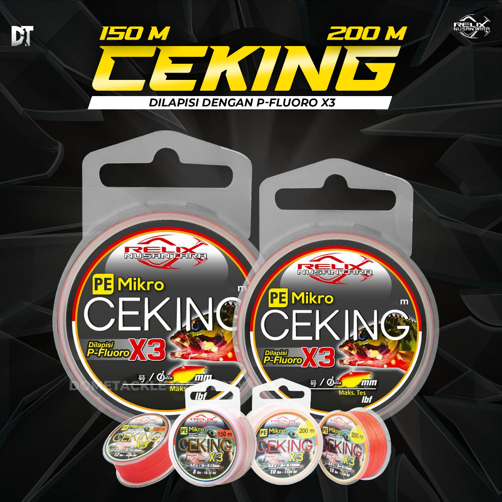 TERLARIS Relix Nusantara Ceking Senar PE Benang PE 150 200 Meter PE 0.6 0.8 1.0 1.2 1.5 Ultralight P