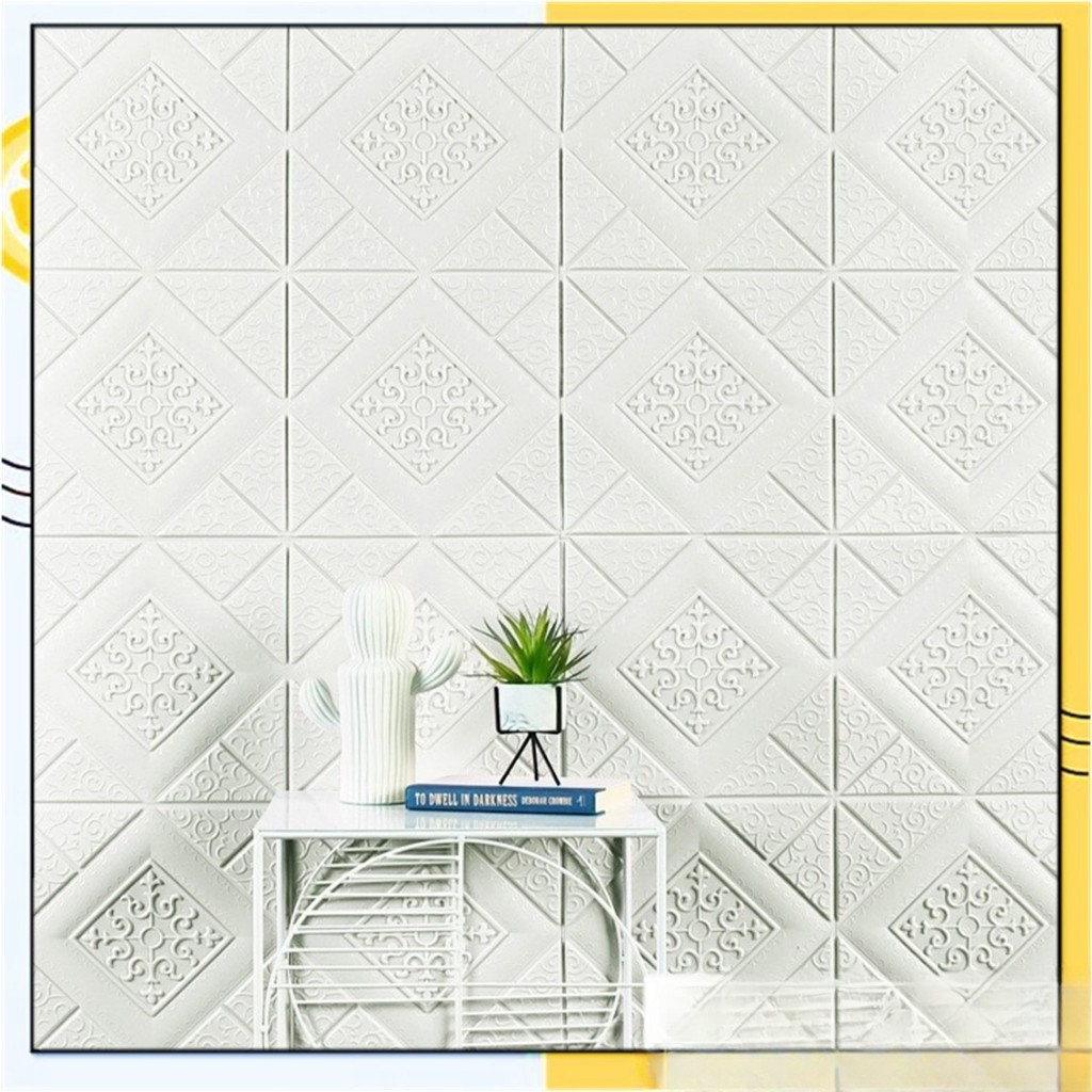 KBA Wallpaper 3D Foam Motif Batik Sultan 70 x 70Cm Tebal 6mm Sticker Wallborder Dinding 3D Motif Kot